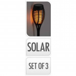 Solar cell lighting Ground 3-pack Black