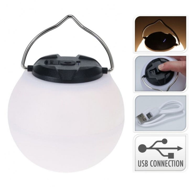 Camping lamp Ball Rechargeable in the group Home & Interior / Lighting & Lanterns at Campingvaruhuset i Norden AB (77973)