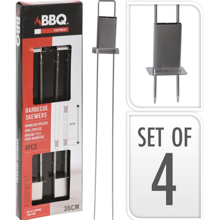 Grill skewers with remover 4-pack in the group Household & Kitchen / Grills / Grill accessories at Campingvaruhuset i Norden AB (77996)