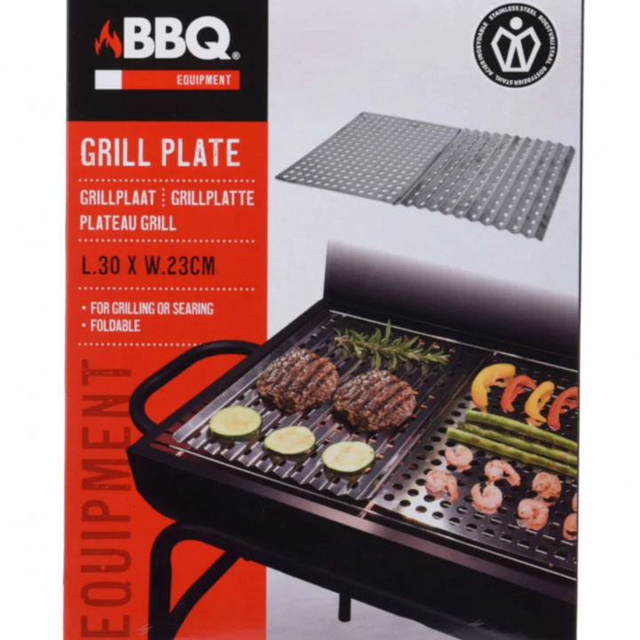Grill mats Stainless steel 2-pack in the group Household & Kitchen / Grills / Grill accessories at Campingvaruhuset i Norden AB (78002)