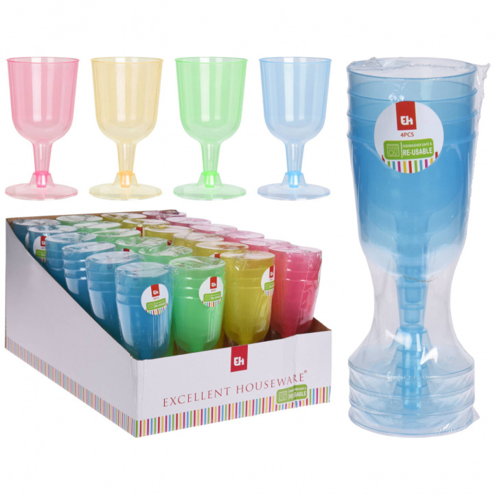 Fun Wine Glasses 4-pack in the group Household & Kitchen / Glass & Mugs / Wine glass at Campmarket (78238)