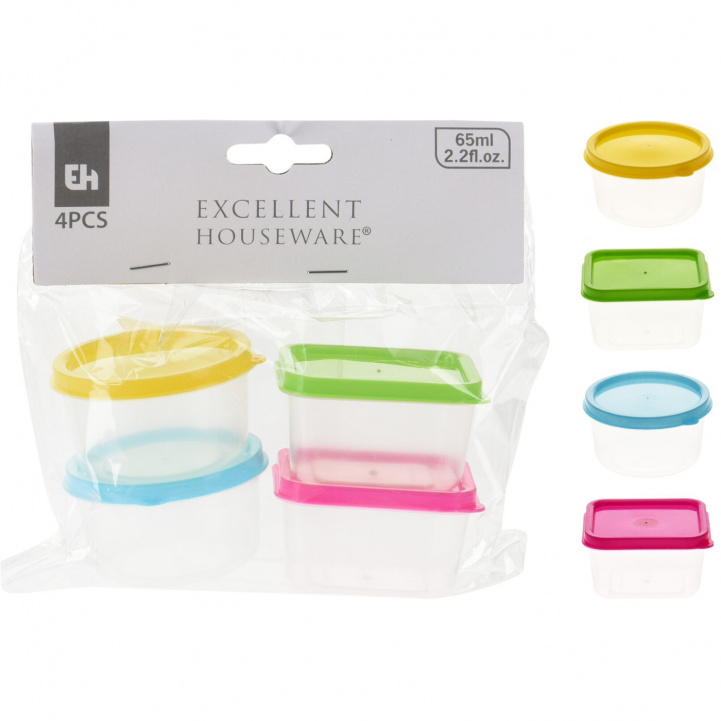 Storage jars Small 4-pack in the group Household & Kitchen / Kitchen accessories / Food & Pantry Storage at Campingvaruhuset i Norden AB (78239)