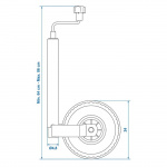 ProPlus Support Wheel 48 mm Plastic Rim With Air Tire 260x85 mm ProPlus Support Wheel 48 mm Plastic Rim With Air Tire 260x85 mm