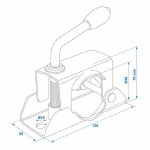 ProPlus Clamp 48 mm Clamp Mount for Support Wheel ProPlus Clamp 48 mm Clamp Mount for Support Wheel