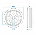 ProPlus Spare Wheel Metal Rim With Rubber Tire 200 x 60 mm ProPlus Spare Wheel Metal Rim With Rubber Tire 200 x 60 mm