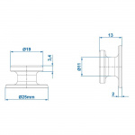 ProPlus Mounting Knob Round ProPlus Mounting Knob Round