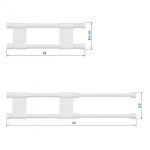ProPlus Double Adjustable 25.5-43 cm White ProPlus Double Adjustable 25.5-43 cm White