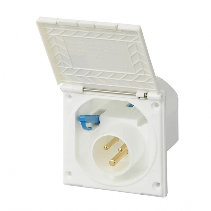 ProPlus Electric Inlet CEE Square White in the group Caravan & Motorhome / Electronics / Switches & In/Outlets / Eling and Connection at Campmarket (78395)