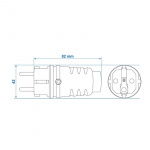 ProPlus Hand Plug Schuko ProPlus Hand Plug Schuko