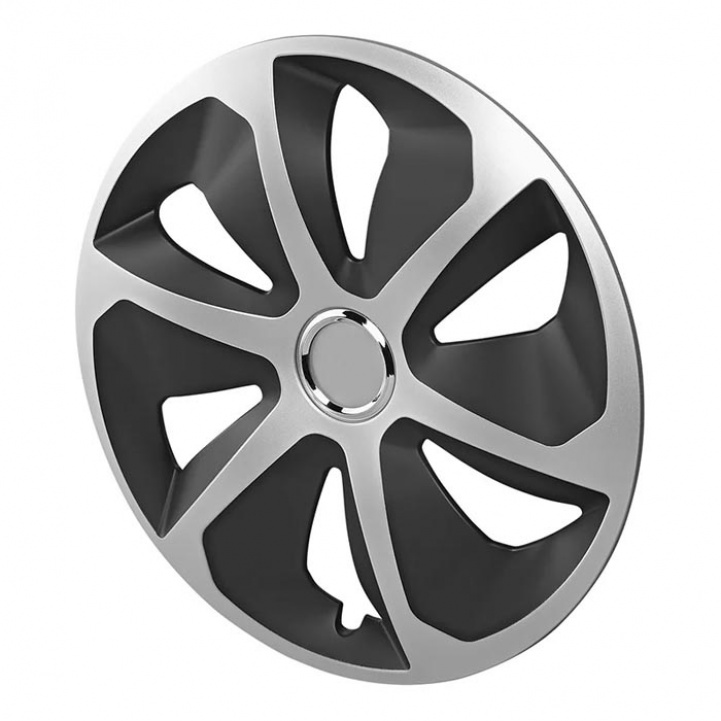 ProPlus Wheel Sides Roco silver/black 15 inch 4-Pack in the group Caravan & Motorhome / Chassis / Rims & Hubcaps at Campmarket (78441)