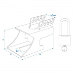 ProPlus Coupling Lock with Padlock ProPlus Coupling Lock with Padlock