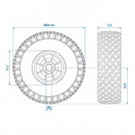 ProPlus Spare Wheel Plastic Rim with PU Tire 260x85 mm ProPlus Spare Wheel Plastic Rim with PU Tire 260x85 mm