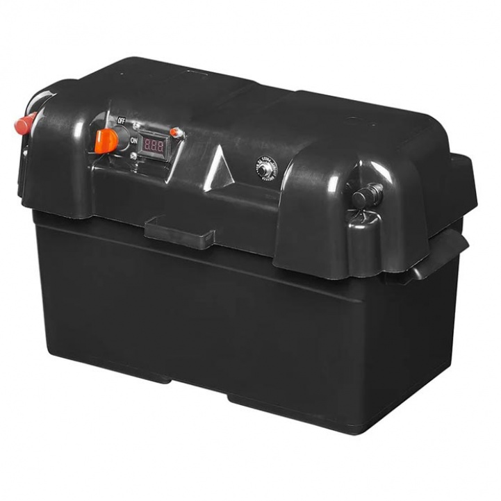 ProPlus Battery Box 35x18x20 cm 2xUSB outlets 1x 12V outlet - Voltmeter in the group Caravan & Motorhome / Electronics / Batteries & Converters at Campingvaruhuset i Norden AB (78466)
