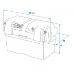 ProPlus Battery Box 35x18x20 cm 2xUSB outlets 1x 12V outlet - Voltmeter