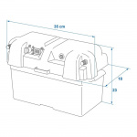 ProPlus Battery Box 35x18x23cm 2xUSB outlets 1x 12V outlet - Voltmeter ProPlus Battery Box 35x18x23cm 2xUSB outlets 1x 12V outlet - Voltmeter
