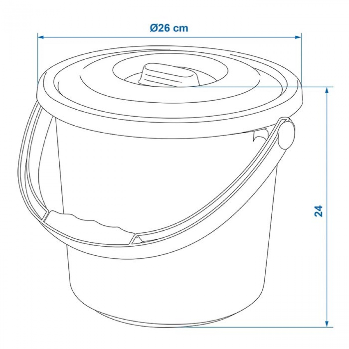 ProPlus Bucket With Lid 9 l in the group Household & Kitchen / Laundry, Cleaning & Dishes / Cleaning at Campmarket (78478)