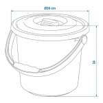 ProPlus Bucket With Lid 9 l ProPlus Bucket With Lid 9 l