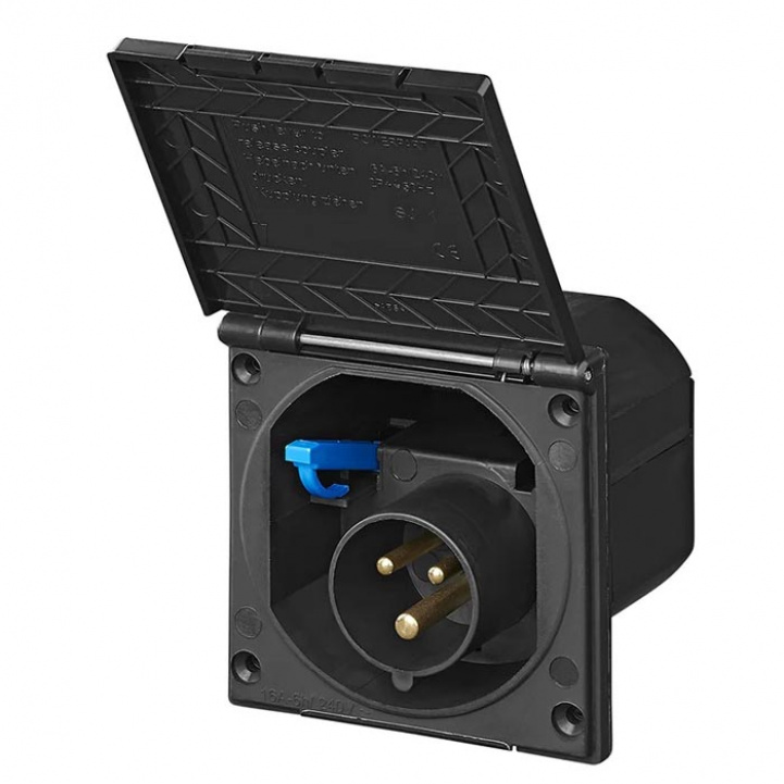 ProPlus Electric Entry CEE Square Black in the group Caravan & Motorhome / Electronics / Switches & In/Outlets / Eling and Connection at Campingvaruhuset i Norden AB (78480)