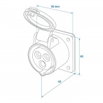 ProPlus CEE outlet short surface-mounted ProPlus CEE outlet short surface-mounted