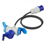 ProPlus Connection Cable 150 cm CEE to 2x230V + 1xCEE Socket
