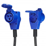 ProPlus Connection Cable 150cm 230V to CEE angled plug + 230V socket ProPlus Connection Cable 150cm 230V to CEE angled plug + 230V socket