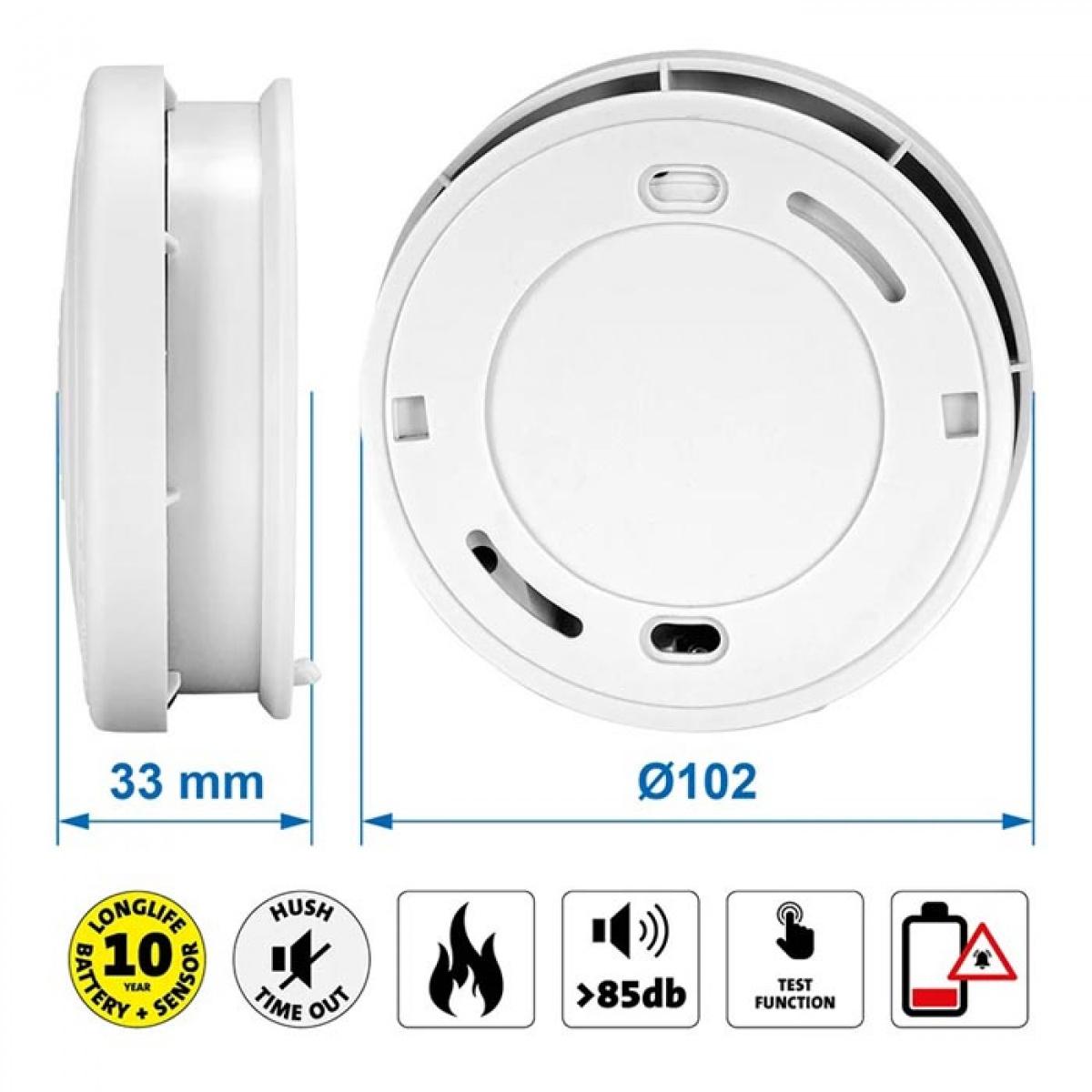 ProPlus Optical Smoke Detector 9V in the group Other / Security / Fire Extinguishers & Smoke Detectors at Campmarket (78507)