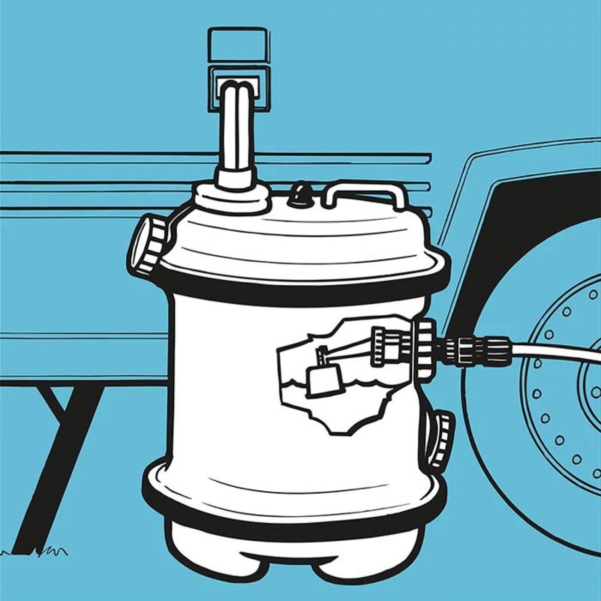 Aquaroll Clean Water Tank 40L Blue in the group Water & Sanitation / Water / Water container at Campingvaruhuset i Norden AB (78517)
