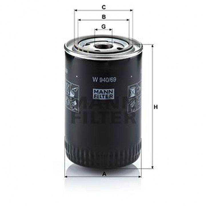 Oil filter W940/69 Iveco in the group Caravan & Motorhome / Body / Oils & accessories at Campingvaruhuset i Norden AB (78641)