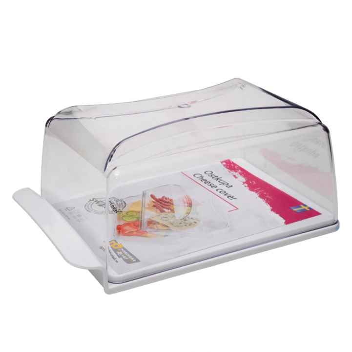 Cheese dome Glass/White in the group Household & Kitchen / Kitchen accessories / Food & Pantry Storage at Campmarket (79033)