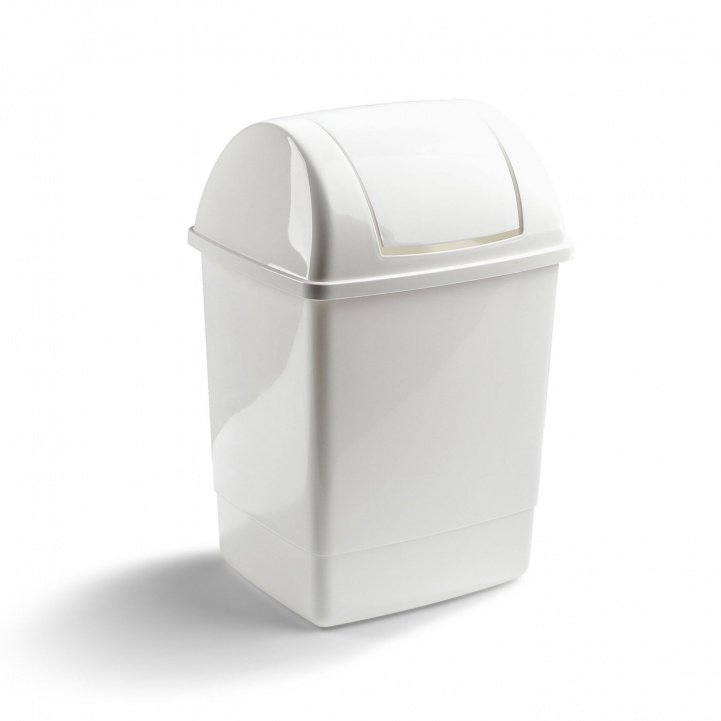 Lid basket 12L White in the group Household & Kitchen / Laundry, Cleaning & Dishes / Cleaning at Campmarket (79046)