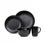 Camp4 Melamine Tableware Lund 16 Pieces Black Camp4 Melamine Tableware Lund 16 Pieces Black