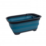 Camp4 Collapsible Dish Basin Stand Blue-Grey with Drain and Plug