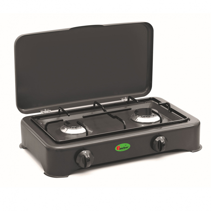 Sunwind Gas Stove Parker - 2-Burner Graphite in the group Household & Kitchen / Kitchen appliances / Gas stove at Campingvaruhuset i Norden AB (79409)