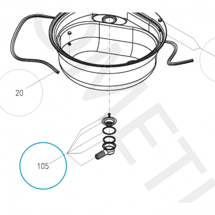 Dometic Drain Fitting For Washbasin CE2000 in the group Water & Sanitation / Water / Sink & Shower Tray / Sewer fittings at Campingvaruhuset i Norden AB (79753)
