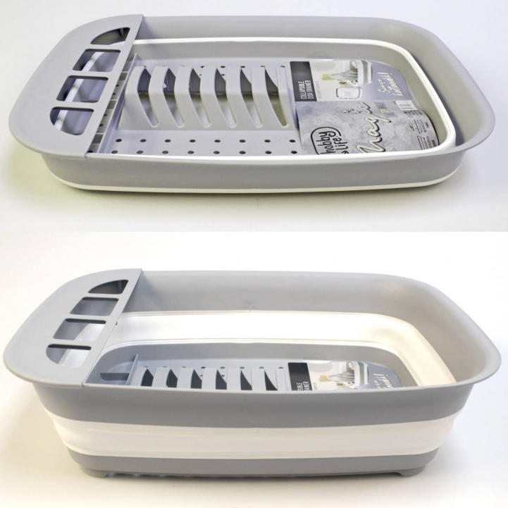 Folding dish rack in the group Household & Kitchen / Laundry, Cleaning & Dishes / Dish rack at Campmarket (79778)