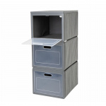 Storage box collapsible 3-sections