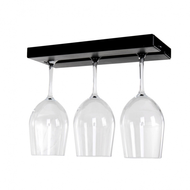 Glass holder wine glass black in the group Household & Kitchen / Kitchen accessories / Hooks & Shelves at Campingvaruhuset i Norden AB (80194)