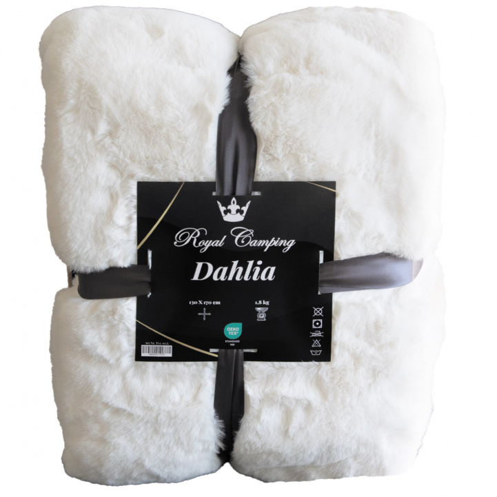 Royal Camping Blanket Dahlia White 130x170 cm in the group Home & Interior / Textiles / Blankets & Throws at Campmarket (80250)