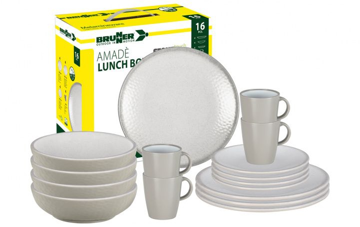 Amadé Melamine Dinnerware Set 16 Pieces in the group Household & Kitchen / Serving / Tableware at Campmarket (80255)