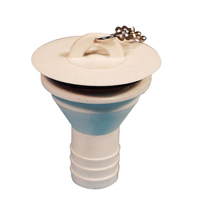 Drain fitting with chain and plug in the group Water & Sanitation / Water / Sink & Shower Tray / Sewer fittings at Campmarket (80278)