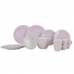 Gimex Melamine Tableware Pastel Pink 16 pieces Gimex Melamine Tableware Pastel Pink 16 pieces