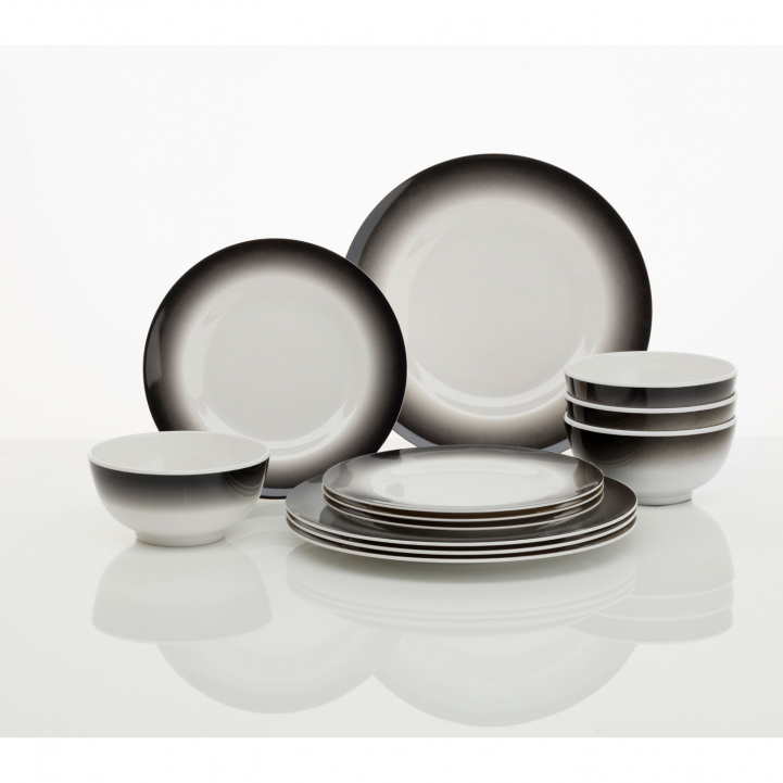 Melamine tableware Royal Onyx 12 pieces in the group Household & Kitchen / Serving / Tableware at Campingvaruhuset i Norden AB (80460)