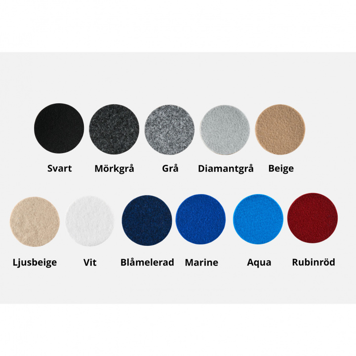 Felt mat squares 11 x 11 cm. 11 different colours packed in a ready-to-use bag in the group Caravan & Motorhome / Van & Sheet Metal Workers / Building materials Van at Campmarket (80558)