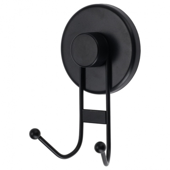 Double Hook Black With Suction Cup in the group Water & Sanitation / Bathroom items at Campingvaruhuset i Norden AB (80905)