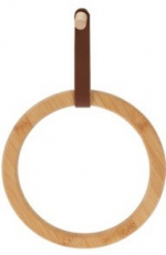 Towel Hanger Bamboo Ring Brown