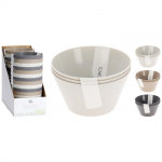 Bowl Stripe 12cm in Plastic 3-pack Bowl Stripe 12cm in Plastic 3-pack