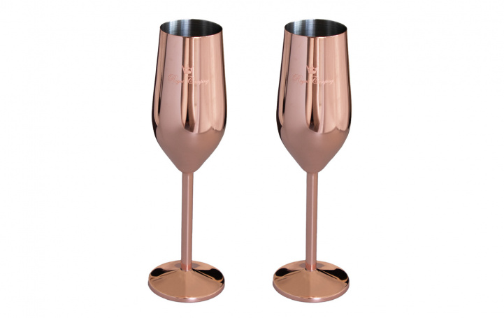Royal Camping Copper-Plated Champagne Glasses 2-Pack in the group Household & Kitchen / Glass & Mugs / Champagne glass at Campmarket (80966)