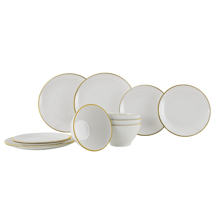 Service Linea Gold 12-piece in the group Household & Kitchen / Serving / Tableware at Campingvaruhuset i Norden AB (80988)