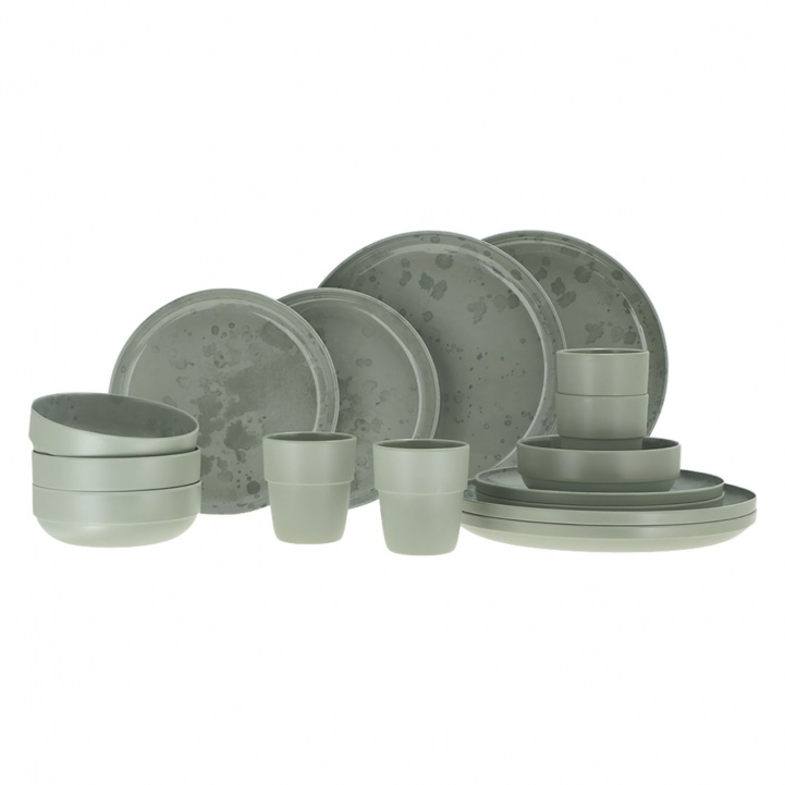 Palma Green Service 16 Pieces in the group Household & Kitchen / Serving / Tableware at Campmarket (81000)