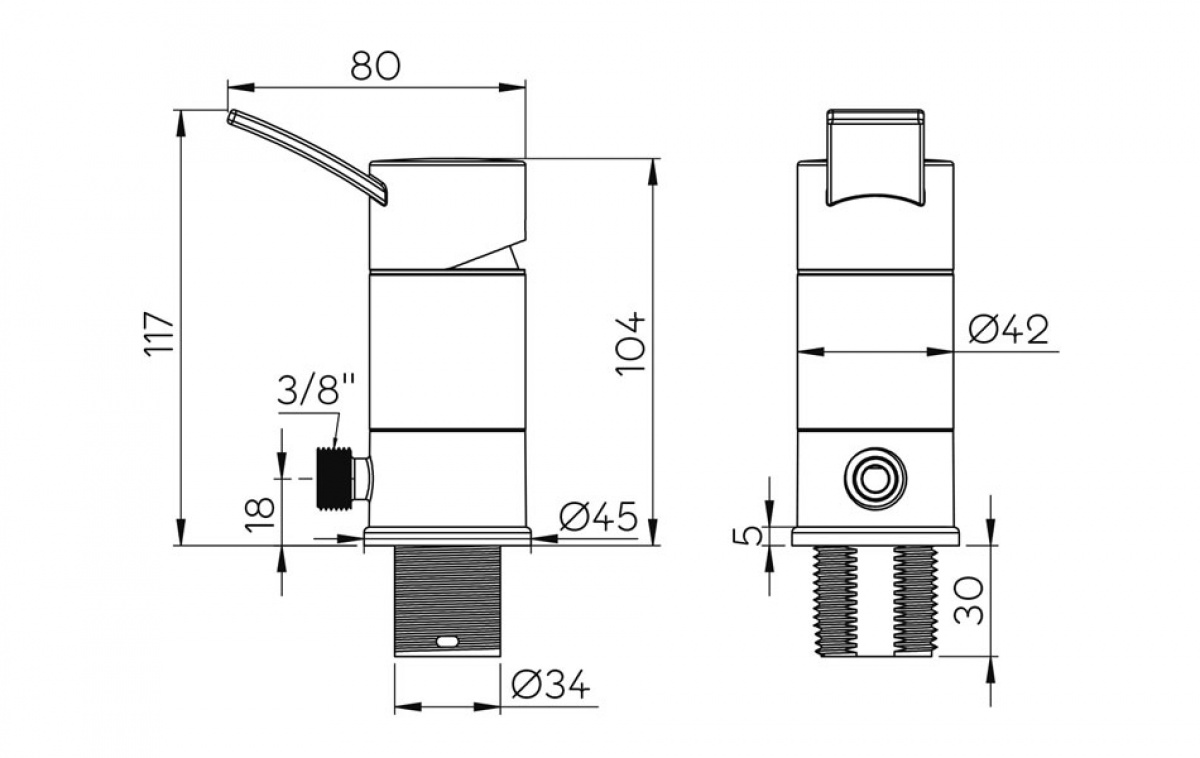 Reich Mixer Concept with Shower Outlet Uniquick in the group Water & Sanitation / Water / Water taps / Shower mixer at Campingvaruhuset i Norden AB (81022)
